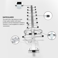 Antenne Yagi extérieure à 9 éléments pour amplificateur de signal de téléphones mobiles 3G 4G LTE avec rayonnement omnidirectionnel pour utilisation en intérieur