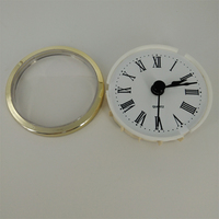 Décoration de bureau unique Mini horloge insert mouvement de montre mécanisme d'horloge à quartz couleur blanche boule horloge insert 65mm