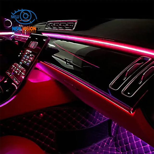 Car Ambient Light Kit Thread Free Interior Lighting Accessories Fiber Optic Guide Ambient Lighting LED