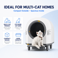 Vente en gros grande toilette de sécurité 80L personnalisée pour chat à faible bruit électrique autonettoyant automatique bac à litière pour chat avec plusieurs chats