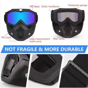 Gafas de Motocicleta Extraíbles, Gafas de Protección Contra el Polvo, Máscara Facial Extraíble, Casco a Prueba de Viento - Product Image 6