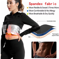 Ensemble de survêtement pour femme à manches longues, pantalon de sauna, vêtements de sport décontractés et de fitness