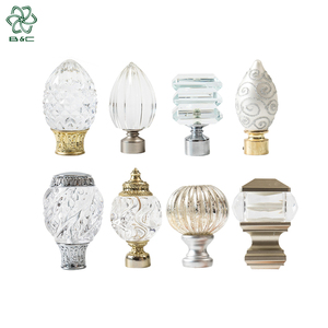 Cheap Design <strong>Curtain</strong> Rod Set Glass Crystal Finials Fancy <strong>Curtain</strong> <strong>Pole</strong> <strong>Ends</strong> Cover Decorative Crystal Ball <strong>Curtain</strong> Rod Finials - Product Image 5