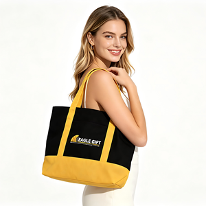 Custom Printing Eco Durable Versatile Cotton Organic Canvas Shopping <b>Tote</b> Bag With Pocket Rope Handle - Product Image 1