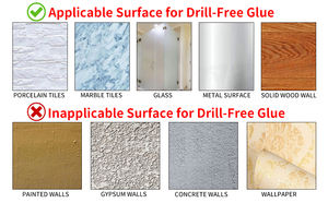 Étagère de salle de bain en acier inoxydable SUS304, noir mat, caddie de douche, sans perçage, sans clous, offre spéciale - Product Image 6