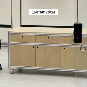 Armoires <span class=keywords><strong>à</strong></span> tiroirs mobiles pour salon, rangement pour dossiers et couverts, armoires de présentation modernes en aluminium, 4 tiroirs, meubles de maison durables - Product Image 5