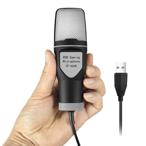 Micrófono de Condensador USB Omnidireccional para Juegos SF-666R con Luz RGB Intermitente, Diseño Ligero para PC, Uso con Cable - Product Image 3