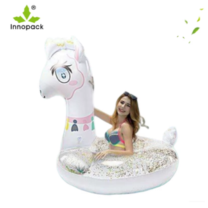 Good Quality Pool Accessories PVC White Alpaca Design Inflatable <strong>Floaters</strong> Durable Cute Inflatable Swimming <strong>Ring</strong> for Water Park - Product Image 1