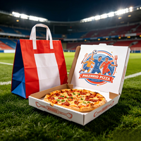 Boîte d'emballage pour pizza biodégradable en carton ondulé blanc sur mesure, fermeture magnétique, impression couleur CMYK