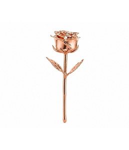 Signature 18K Rose Gold Plated 7 Inch Real Rose Elegant Gift <b>Box</b> Perfect Romantic <b>Keepsake</b> for Graduation Anniversary - Product Image 1