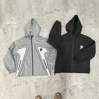 Vente en gros de vêtements vierges personnalisés en nylon fin rétro vintage Anorak pull à capuche veste coupe-vent pour hommes