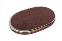 Set de Napperons de Table en Plastique PP Recyclable Colorés, Antidérapants, Imperméables et Tressés pour la Restauration, le Thé, la Maison et le Service Alimentaire