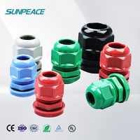 Passe-câbles électriques en nylon plastique étanches Sunpeace M12/M20/M25 à filetage métrique PG7-PG48 IP68 CE