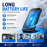 PDA industriel robuste Android 13 avec écran tactile 5,5 pouces, 6 Go + 64 Go de mémoire, NFC et lecteur de codes-barres