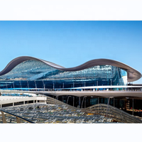 Structure de toit en acier à grande portée pour bâtiment de terminal aéroportuaire, construction de treillis spatial personnalisable