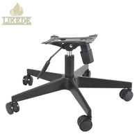 Base de chaise de bureau et de gaming industrielle en alliage d'aluminium, réglable en hauteur, avec mécanisme d'inclinaison, revêtement noir en poudre, cinq étoiles
