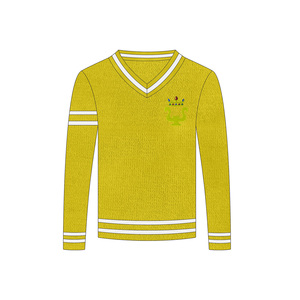 Maglione Pullover in maglia tinta unita in Cashmere Unisex in lana Cashmere Unisex all'ingrosso con maniche a maglia rossa in tinta unita - Product Image 3
