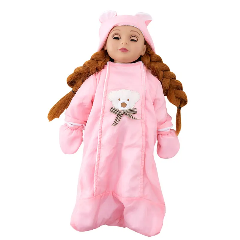 Ropa de juguete educativa de alta calidad personalizada para niña, saco de dormir para bebé, muñeca