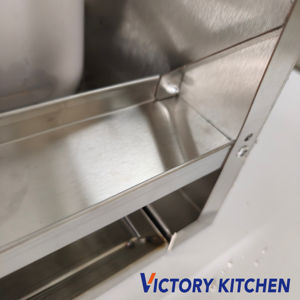 Fregadero de pared de acero inoxidable VICTORY KITCHEN, equipo de catering para lavabo montado en la pared inoxidable para otros hoteles y restaurantes en Tailandia - Product Image 5