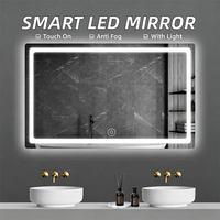 Miroir de salle de bain sans cadre pour la maison, miroir mural en verre pour le maquillage, pour articles ménagers