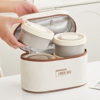 304 Edelstahl Wärmeisolierende Mikrowellengeeignete Auslaufsichere BPA-freie Isolierte Lunchbox für Büronutzung Modern Minimalistisch