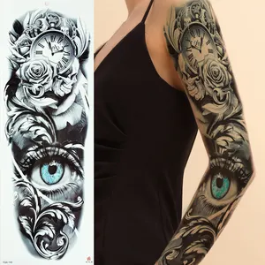 Tatuaggi Temporanei OEM a Braccio Intero, Design Cool per Corpo, Donna e Uomo, Trucco Impermeabile, Stampa Teschio, Tatuaggio Temporaneo Finto - Product Image 3