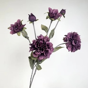 Flores de Peonía Chinas de Tela de Seda Artificial Hechas a Mano, Decoración Blanca para Bodas, Centro de Mesa Moderno para el Hogar - Product Image 5