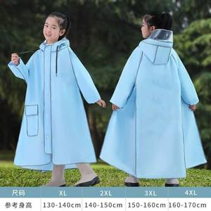 Veste de <span class=keywords><strong>pluie</strong></span> en EVA épais imperméable pour enfants à la mode à impression personnalisée Imperméable pour écoliers, filles et garçons avec sac à dos - Product Image 5