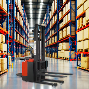 Carretilla elevadora eléctrica de 3,5 metros de altura, carretilla elevadora de 1 tonelada de capacidad, camiones apiladores hidráulicos, transpaleta - Product Image 4