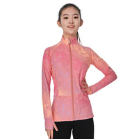 LA CICOGNA Ensemble de vêtements de gymnastique pour enfants, personnalisé, tie-dye, couleurs contrastées, spandex/nylon, ensemble veste pour filles