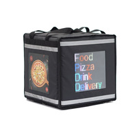 Sac à dos lumineux LED multi-compartiments de haute qualité, imperméable, avec impression de logo gratuite, pour la livraison de nourriture, sac thermique 60l, écran LED