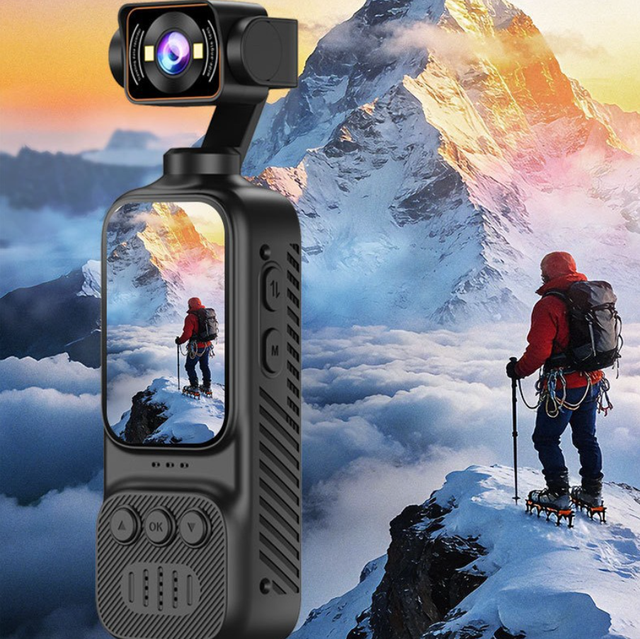 M7 Ultra HD 4K Panoramic Camera, Rotating Handheld Portable Camera, First View PTZ Video Recorder