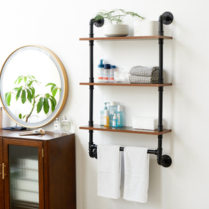 Décoration d'intérieur, étagère murale suspendue pour salon, étagères murales flottantes en bois, étagère à épices pour la cuisine, rangement - Product Image 5