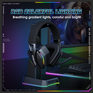 Onikuma gt826 chơi game tai nghe RGB Gamer Tai nghe BT v5.4 có dây trên tai chuyên nghiệp 2.4GHz trò chơi tai nghe với microphone - Product Image 4