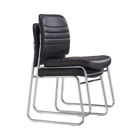 Chaise de bureau en Faux cuir synthétique, meuble empilable, pour salle à manger, personnalisé