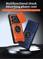 Coque de protection hybride antichute Armor Slide avec support magnétique intégré pour ZTE Blade A36 A76 4G