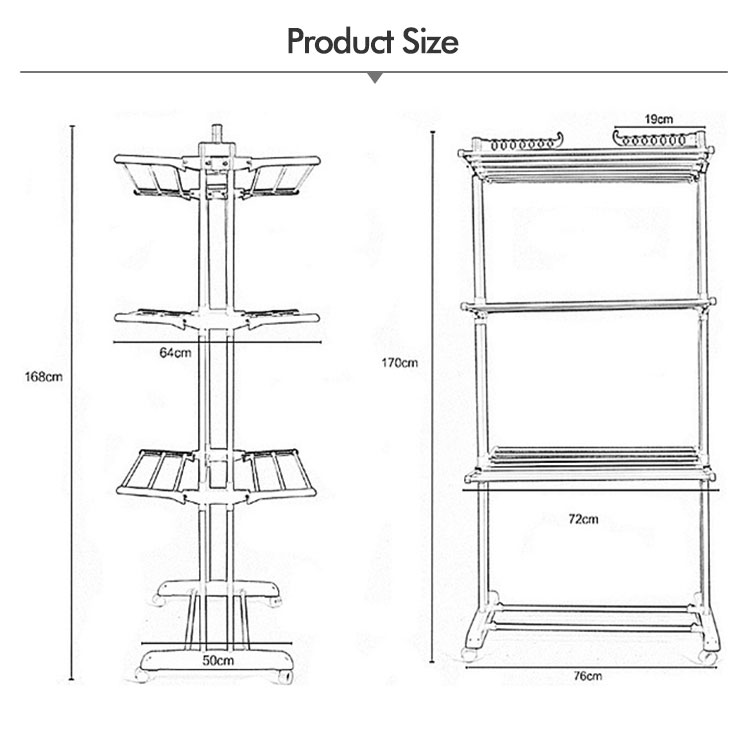 Shoe Cabinet Floor Furniture Foldable Clothes Drying Rack Multifunctional