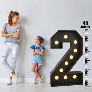 Große <span class=keywords><strong>LED</strong></span>-Leuchtbuchstaben und -Zahlen 4 Fuß Batteriebetrieben Dekoration Werbung Innenbereich - Product Image 6