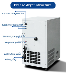 HFD-8 TUOCHEN 10Kg 12Kg 8 plateaux lyophilisateur automatique pour la transformation des aliments petit lyophilisateur avec équipement de lyophilisation à <span class=keywords><strong>pompe</strong></span> - Product Image 4