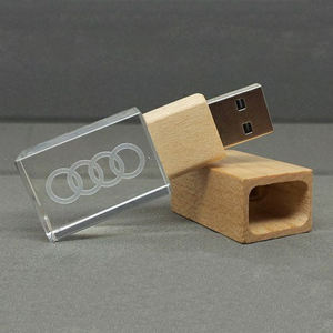 Memoria USB al por Mayor de 2GB 4GB 8GB, Memoria USB de Madera y Cristal, Unidad Flash USB de Madera, Memoria USB de Cristal - Product Image 2
