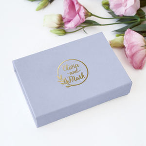 Fotógrafo de luxo do oem, pacote de presente de casamento 4*6 5x7 6*8 de linho impressão de papel foto com unidade flash usb de vidro - Product Image 4