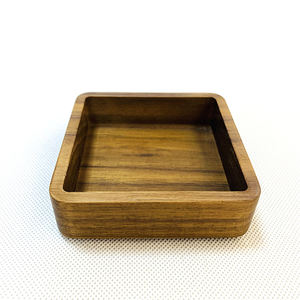 Dessous de verre en bois d'acacia écologique de couleur naturelle minimaliste moderne personnalisable D9H1 cm Chine OEM/ODM forme rectangulaire marque Huina - Product Image 6