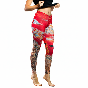 Mallas de mujer para mujer, pantalones largos de retazos de encaje elástico alto, bolsillos de Color sólido, prendas de vestir de primavera, mallas informales para Yoga y Fitness - Product Image 1