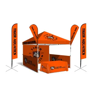 GlobalTent Customized Outdoor Canopy All Size EZ Up Removable Push And Pull Large Folding Trade Show Tent