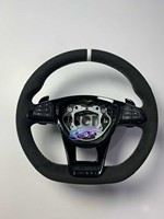 Volant en cuir Alcantara de haute qualité avec fibre de carbone pour Mercedes-Benz W203 W204 W205 W212 W213 CLS W218 W222 C300 AMG