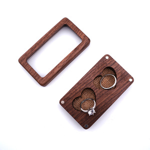 Solid wood window jewelry box jewelry ring pendant jewelry box necklace packaging box