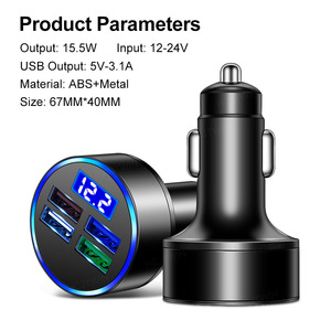 3.1A nhanh Car Charger với điện áp giám sát nhẹ hơn Loại C để USB Adapter giá 4 cổng USB Loại C Adapter - Product Image 3