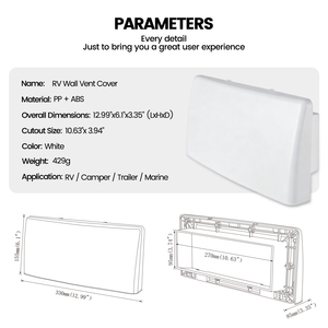 Couverture de ventilation latérale extérieure <span class=keywords><strong>pour</strong></span> <span class=keywords><strong>camping</strong></span>-<span class=keywords><strong>car</strong></span>, ventilation <span class=keywords><strong>a</strong></span>érodynamique avec <span class=keywords><strong>amortisseur</strong></span> <span class=keywords><strong>pour</strong></span> caravane, <span class=keywords><strong>camping</strong></span>-<span class=keywords><strong>car</strong></span>, motorhome - Product Image 5