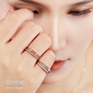 Extrême luxe 9Kt/10Kt/14Kt/18Kt or massif Moissanite anneaux tous les jours bague femmes bijoux fins en gros - Product Image 1