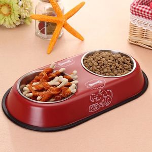 WOTAI Manufacturers Wholesale Colorful Cute Print Customisable Luxury <strong>Personalized</strong> Pet Stainless Steel <strong>Dog</strong> Double Food <strong>Bowl</strong> - Product Image 3